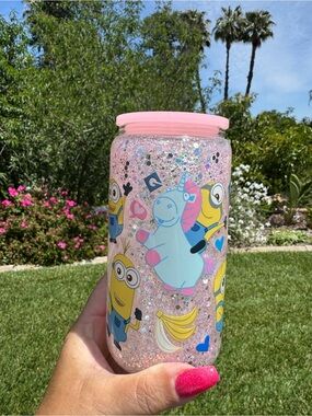 Minions snow globe tumbler 16oz